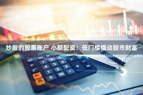 炒股的股票账户 小额配资：低门槛撬动股市财富